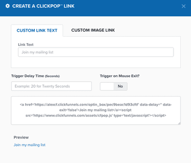ClickFunnels Create A Link