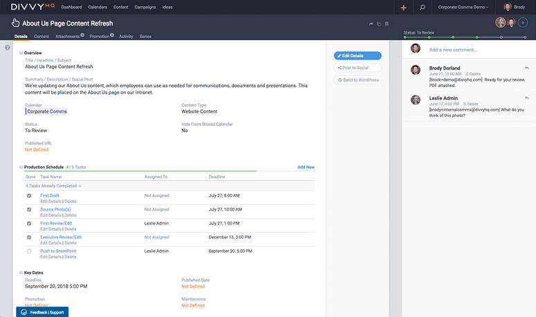 Content Planning and Management