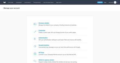 Campaign Monitor Settings