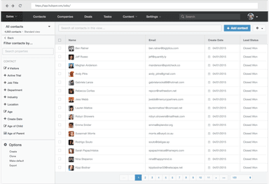 HubSpot CRM Software Contacts