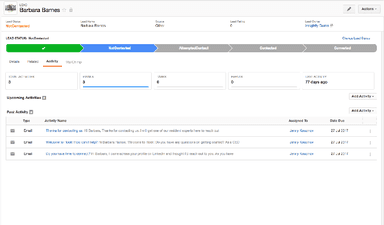 Insightly Lead Activity