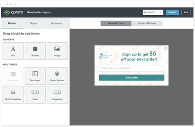 Signup forms