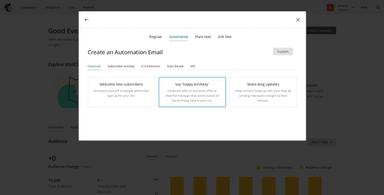 Mailchimp Automated emails