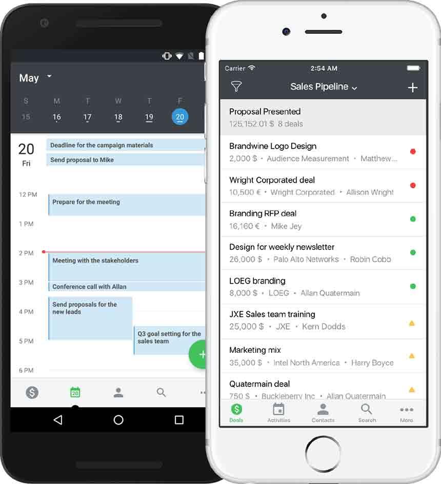 Pipedrive CRM Mobile View