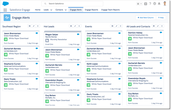 Salesforce Engage Alerts