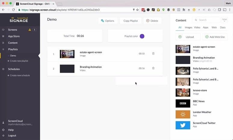 ScreenCloud Dashboard