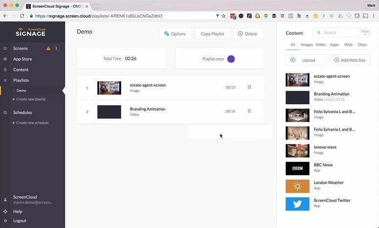 ScreenCloud Dashboard
