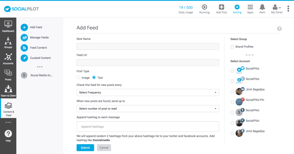 SocialPilot Dashboard