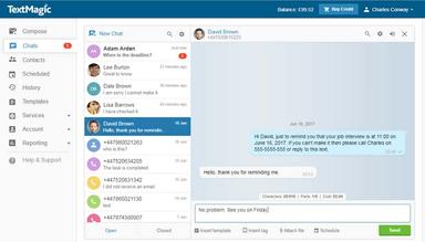 TextMagic Chat Lists