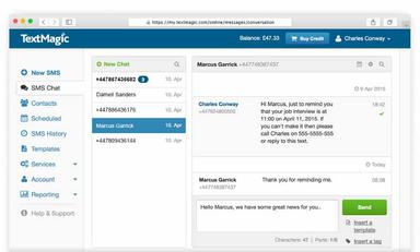 TextMagic SMS Chat