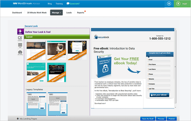 WordStream Advisor Landing pages