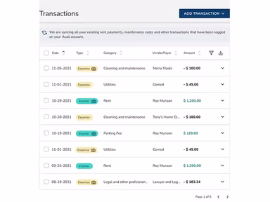 Avail Transactions