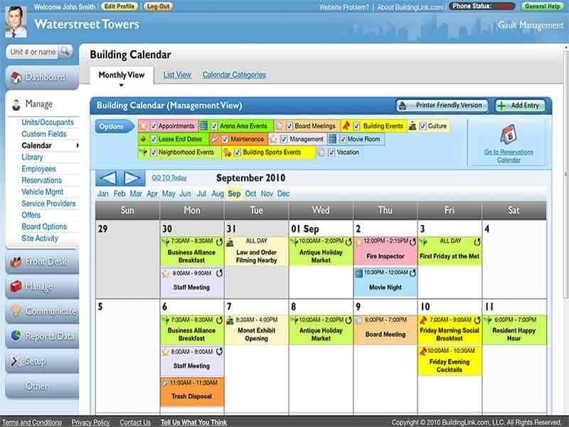 BuildingLink Calendar