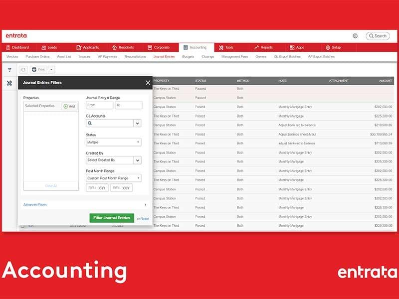 Entrata Accounting