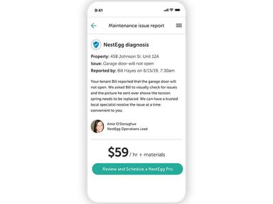 NestEgg diagnoses the reported issue and gives you a quote to get it fixed