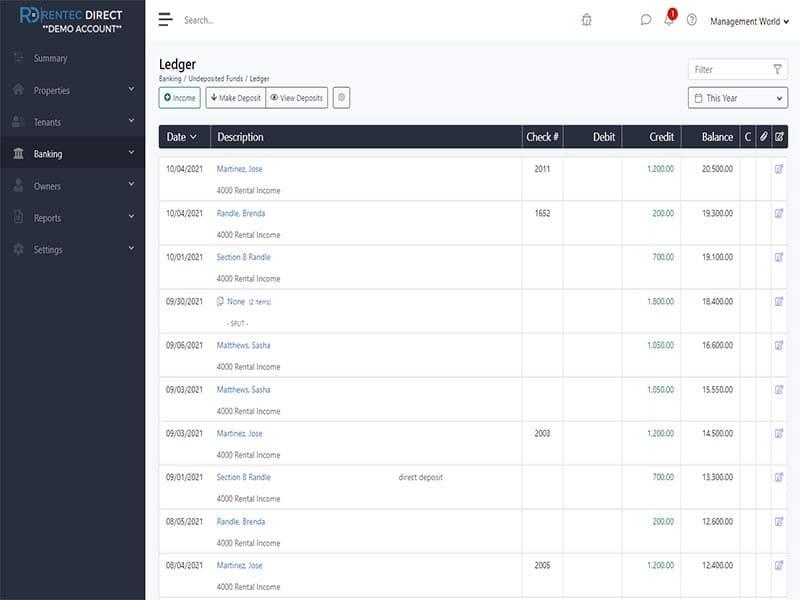 Rentec Direct Ledger