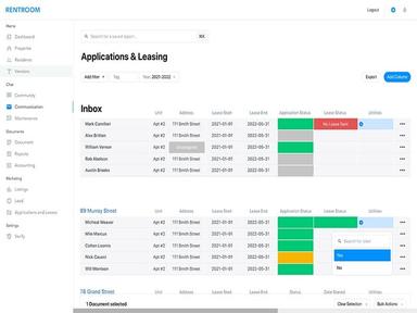 Rentroom Applications and Leasing