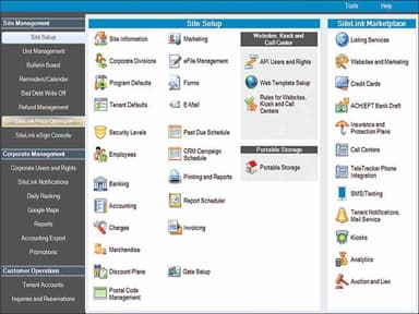 SiteLink Site Setup