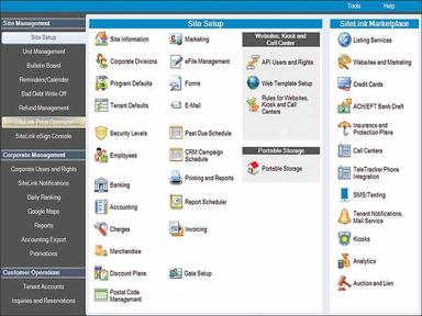 SiteLink Site Setup
