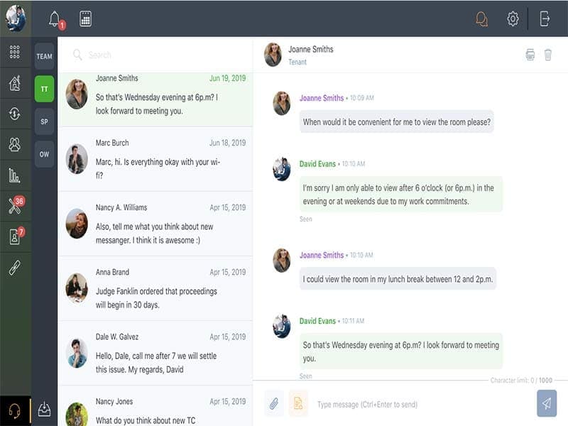 TenantCloud Chat Screen