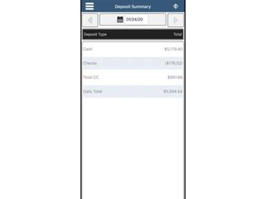 Visual Matrix PMS Deposit Summary