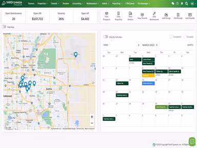 Yardi Breeze dashboard