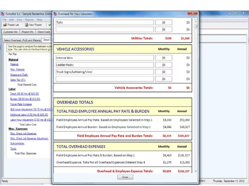 Overhead Calculator