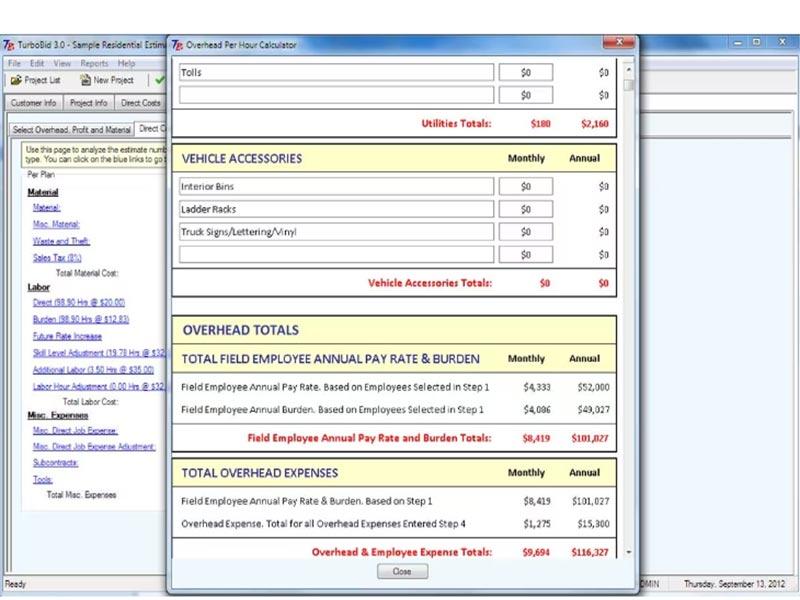 Overhead Calculator