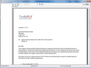 Professional Bid Package