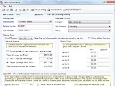 Vendor Pricing Updates