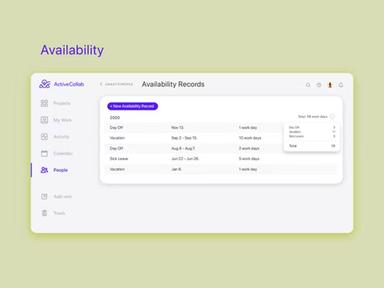 ActiveCollab - Everyone’s Availability at a Glance