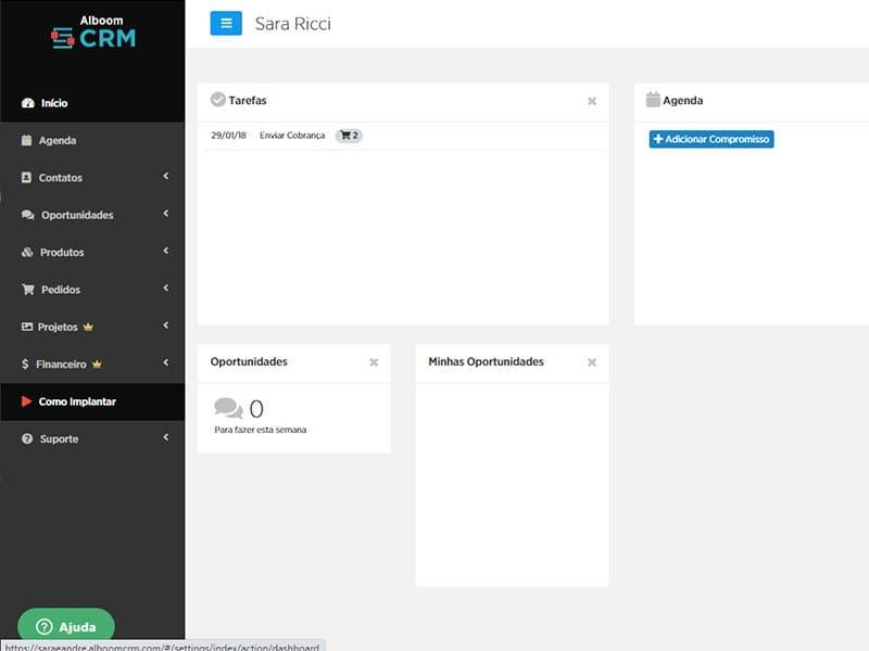 Alboom CRM Dashboard