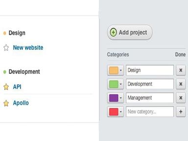 Apollo Categorize projects