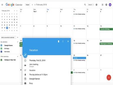 Calendar Management 