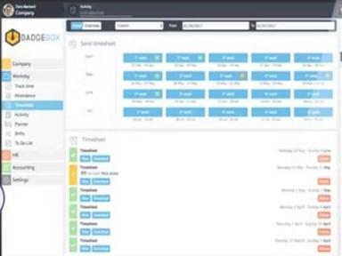 BadgeBox Managing timesheets