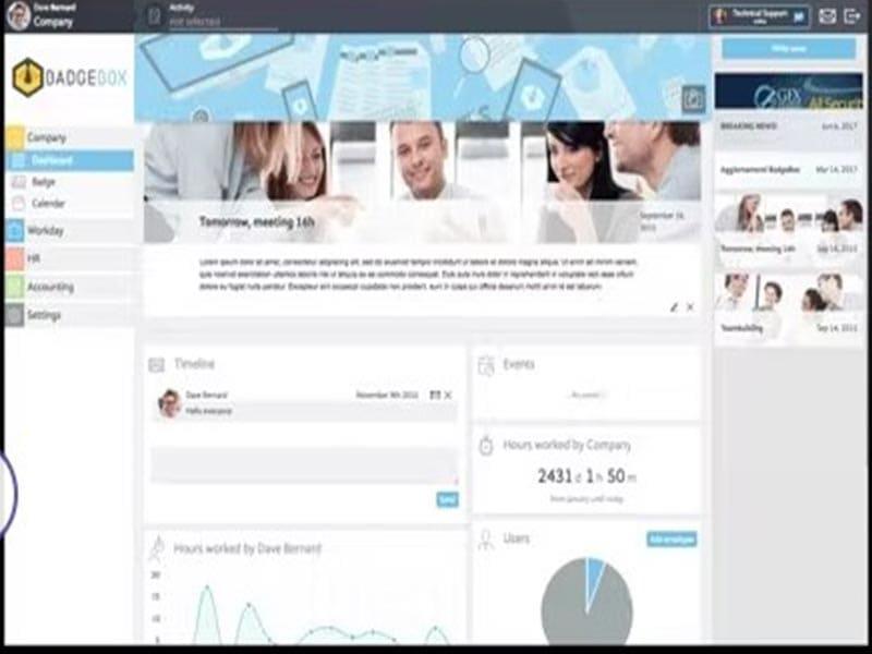 BadgeBox Dashboard view