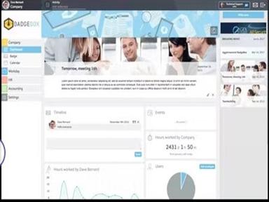 BadgeBox Dashboard view