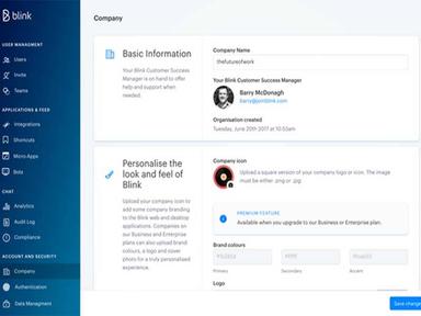 Blink Software Account information