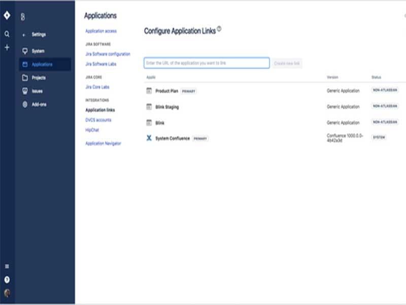 Blink Software Configuring applications