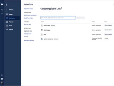 Blink Software Configuring applications