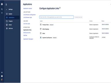 Blink Software Configuring applications