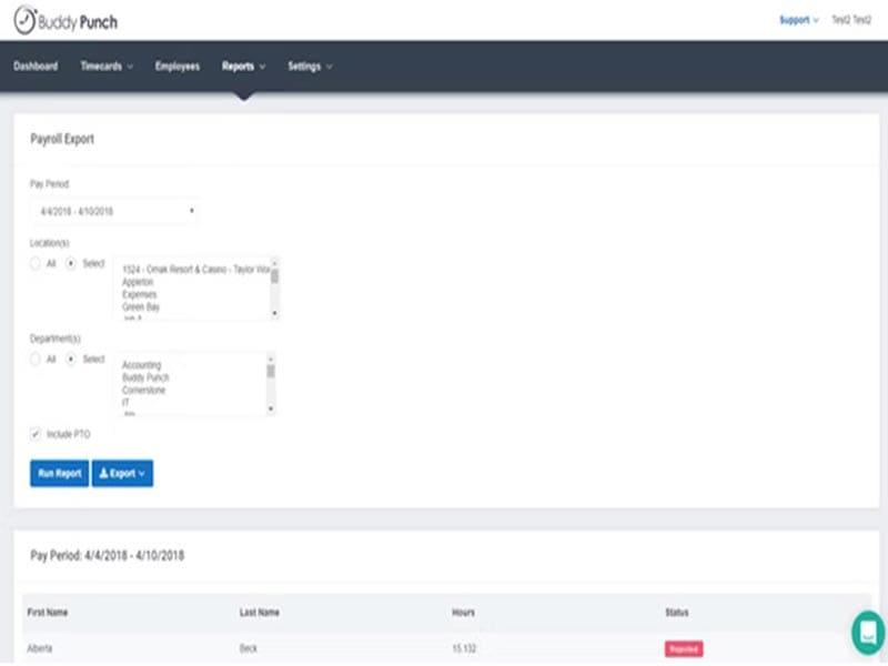 Buddy Punch Payroll Export