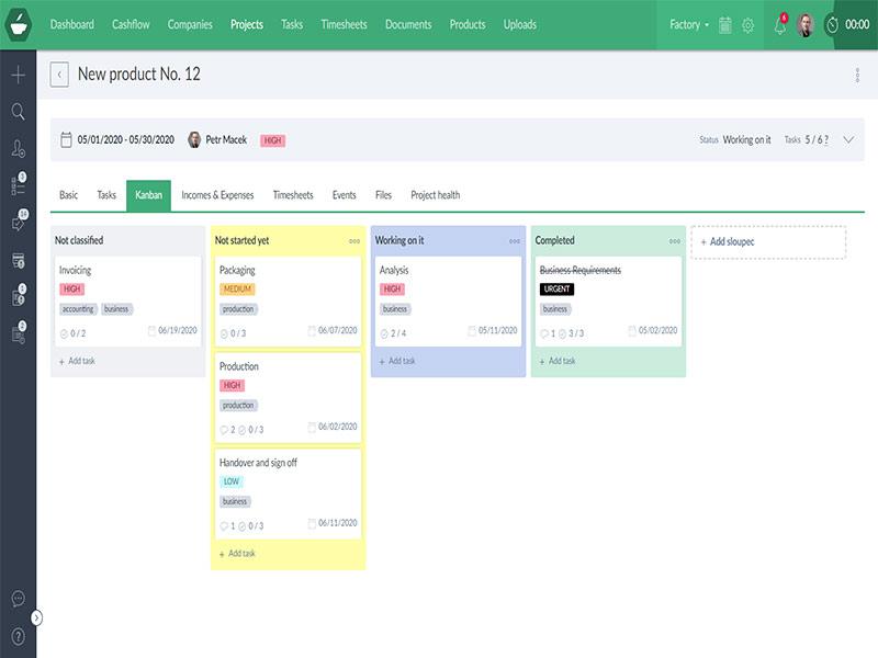 Caflou Software Manage Projects