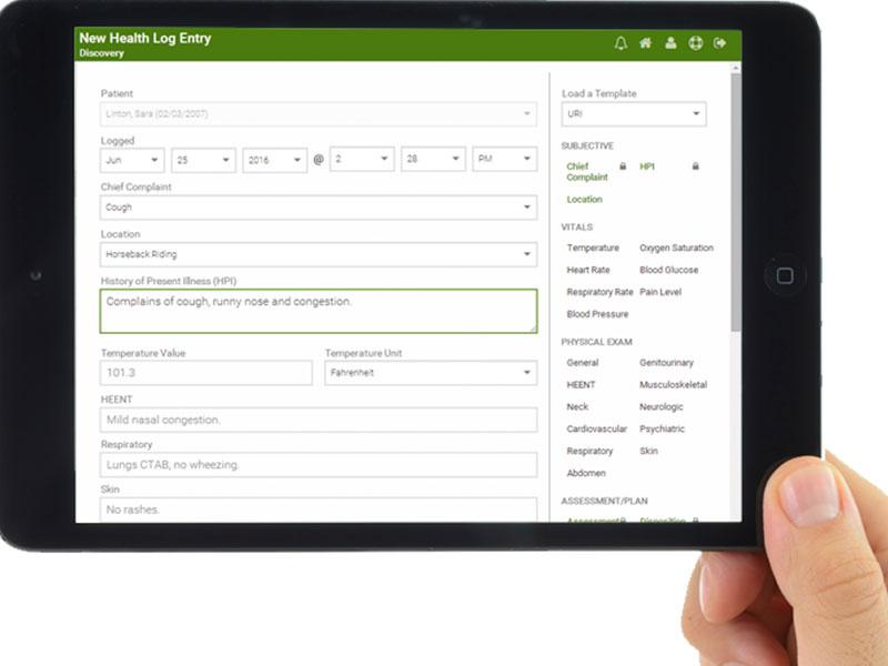 CampDoc Health Log Entry