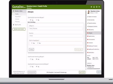 CampDoc Health Profile