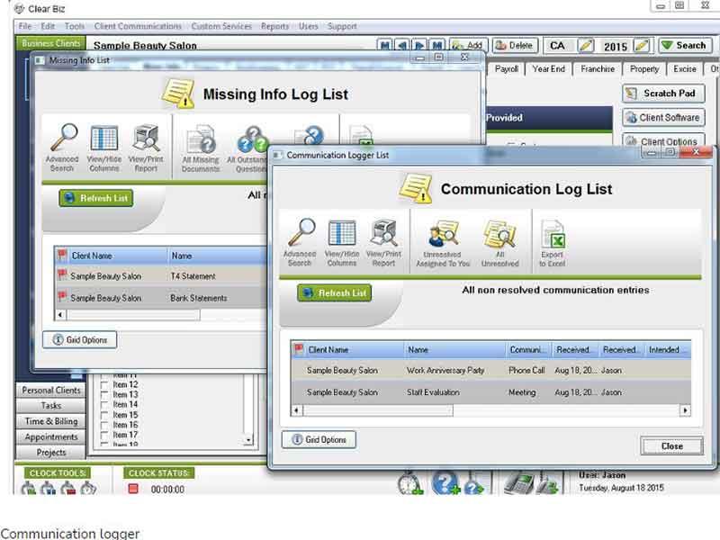 Clear Biz Communication Logger