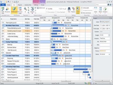 ConceptDraw Project Multiproject Dashboard