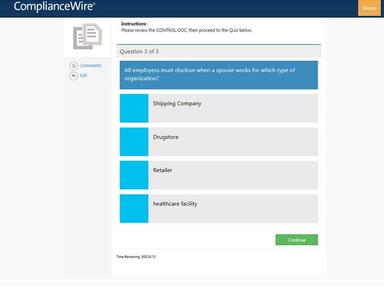 ComplianceWire Quiz Creator