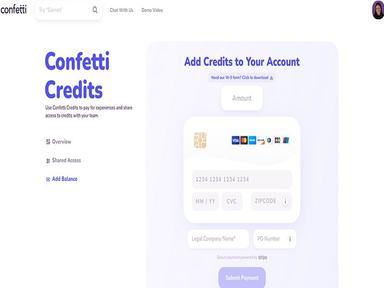 Confetti Pay with Confetti Credits