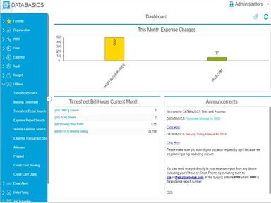 DATABASICS Admin View